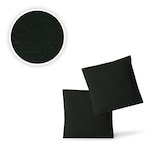thumbnail of Kissenhülle Kissenbezug Doppelpack mit Reißverschluss hochwertige Jersey Qualität Schwarz 40 x 40 cm