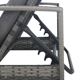 thumbnail of Tumbona con reposabrazos ratán sintético gris