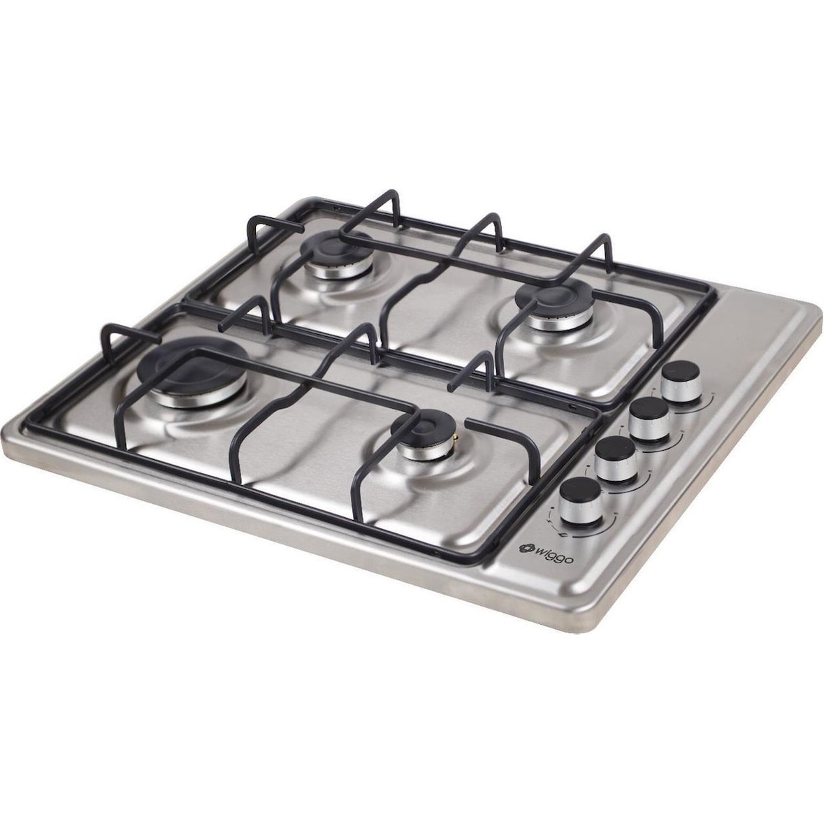 Wiggo WK-GV804X Vrijstaande Gaskookplaat - 60 cm - Roestvrijstaal