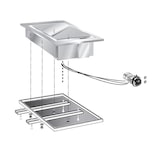 thumbnail of Gastro Inox Einbau-Grillplatte aus Edelstahl und Stahl 425x600x180mm