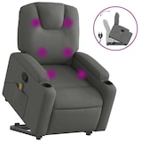 thumbnail of vidaXL Massagesessel mit Aufstehhilfe Dunkelgrau Stoff
