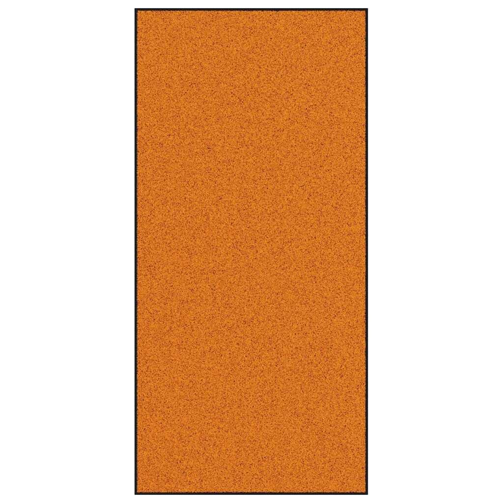 vidaXL Deurmat Anders Oranje en Zwart 120 x 250 cm Polyamide en PVC