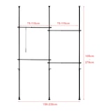 thumbnail of Helloshop26 - Penderie télescopique acier laqué 150 - 230 cm 4 barres de penderie noir 03_0008157