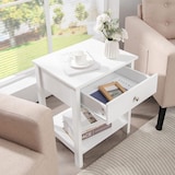 thumbnail of COSTWAY Comodino con Cassetto, Tavolino 2 Livelli, Legno, Comodino da Letto, Tavolo Ingresso