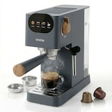 thumbnail of Cafetera Espresso 20 Bares Compatible Cápsulas Nespresso y Café Molido Espumador Leche, Briebe, Nodic, EC1180GRY, Gris