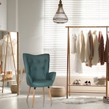 thumbnail of Sillón orejero / Sillón vintage HAVENIO I tejido menta hjh LIVING