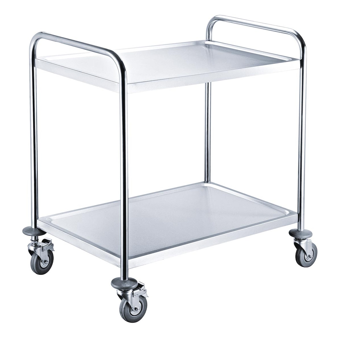 Carro de servicio 2 bandejas, acero inoxidable, plata, 86 x 54 x 93 cm (An x Pr x Al) EASYLINE 10067 Vaiotec