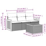 thumbnail of vidaXL 4-tlg. Garten-Sofagarnitur mit Kissen Beige Poly Rattan
