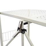 thumbnail of WellHome - Carrinho de armazenamento dobrável com 3 prateleiras e rodas na cor branca - 86x34,5x105 cm