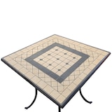 thumbnail of BS COM Tavolo da Giardino Quadrato con piano in Mosaico 80x80 Acciaio 80x80x74 cm Taupe