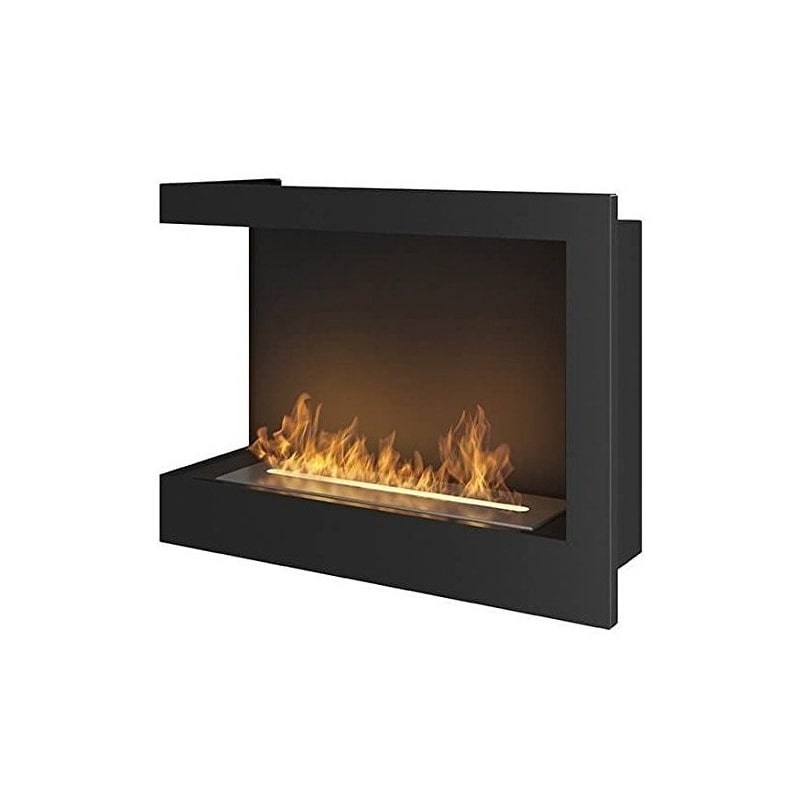 CORN 600 - Biochimenea de esquina, chimenea de bioetanol empotrada. Apertura izquierda - sin cristal