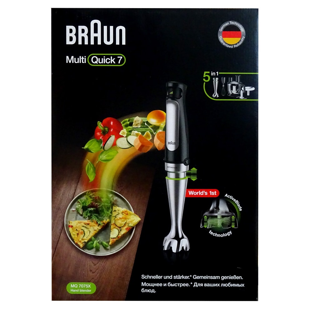 Braun MQ 7075X MultiQuick7 Stabmixer-Set 5in1 schwarz