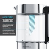 thumbnail of Arendo Wasserkocher 1,5 l, 2200 W, Edelstahl & Glas mit Basisstation, Temperatureinstellung 70° C - 100° C