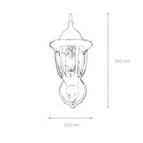 thumbnail of Licht-Erlebnisse Retro Wandlampe MILANO für Außen Aluminium in Gold Antik Glas Schirm E27 IP44 Landhaus Lampe Hof Garten, CX220331