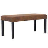 thumbnail of Helloshop26 - Panca/pouf/sgabello/panca per mobili 106 cm in pelle scamosciata sintetica marrone 3002199