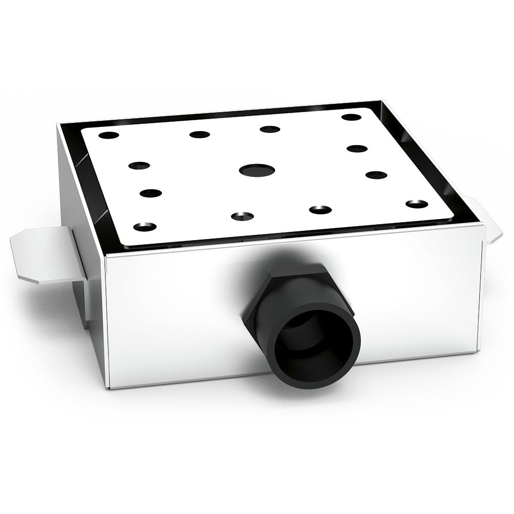 Sumidero sifónico inoxidable salida horizontal 200x200 mm de Fricosmos