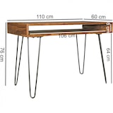 thumbnail of FineBuy Schreibtisch 110x60 cm Bürotisch Laptoptisch Massiv Holztisch Sheesham