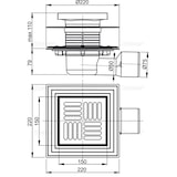 thumbnail of Alcadrain APV3444 Bodenablauf mit Edelstahl Rost 150 x 150