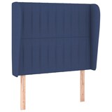 thumbnail of vidaXL Kopfteil mit Ohren Blau 83x23x118/128 cm Stoff