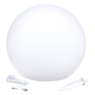 Lumisky Sfera luminosa solare RGB SOLSTY D30CM Polietilene Bianco