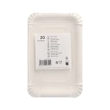 thumbnail of 20 Teller, Pappe eckig 13 cm x 20 cm weiss