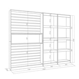 thumbnail of Bücherregal, Holzregal, 230x25x186cm, Wohnzimmer - Büro, Für Bücher, Moderner Stil, Eiche und Schwarz _ 86_1