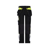 thumbnail of DASSY® Shanghai Stretch-Arbeitshose, Holster+Kniepolster, EN 14404, OEKO-TEX® schwarz/neongelb 64 STANDARD
