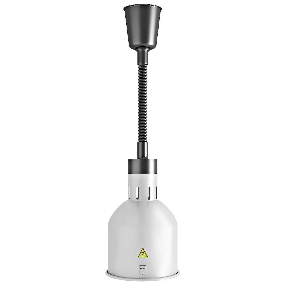 METRO Professional Infrarot-Wärmelampe GWL1000S,  Ø 17.5 cm, 250 W, höhenverstellbar, silber