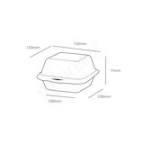 thumbnail of Natureko Suikerriet hamburgerbox 450ml/150x150x75mm bruin