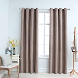 thumbnail of vidaXL Verduisterende gordijnen met metalen oogjes 2 st. Taupe 140x225 cm