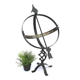 thumbnail of DanDiBo Sonnenuhr Garten Groß Metall Schwarz Schmiedeeisen Deko Wetterfest 70 cm Gartenuhr Uhr