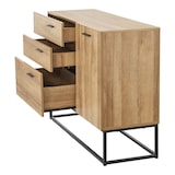 thumbnail of Helloshop26 - Buffet métal 75 x 100 x 35 cm noir effet chêne 03_0006611