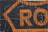 thumbnail of BISCOTTINI Druck auf leinwand aus antikierter rohjute 'route 66' l90xpr2xh60 cm. 2x90x60 cm