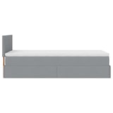 thumbnail of vidaXL Ottoman-Bett mit Matratze & LEDs Hellgrau 90x190 cm Stoff