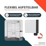 thumbnail of homeX Kühlschrank mit Gefrierfach, Kühl-Gefrierkombination freistehend, groß - 315 L, Super-Frost-Funktion, CFS3151C-B