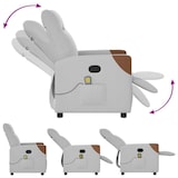 thumbnail of vidaXL Massagesessel Wolkengrau Stoff