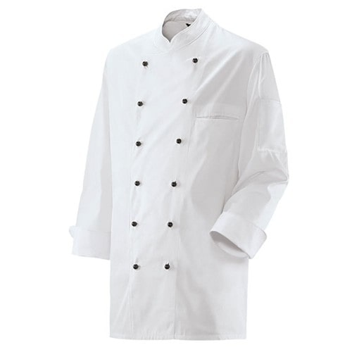 199 - Kochjacke langarm BASIC : weiß 100% Baumwolle 190 g/m² 4XL
