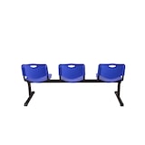 thumbnail of Bancada Pozohondo 3 plazas con asiento en plástico inyectado azul
