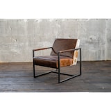 thumbnail of Sillón KAWOLA LIANO vintage de cuero marrón oscuro