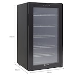 thumbnail of Sommertal Kühlschrank GK 100– Leiser Getränkekühlschrank mit LED, Touchscreen & Schloss kleiner Flaschenkühlschrank schwarz 100L