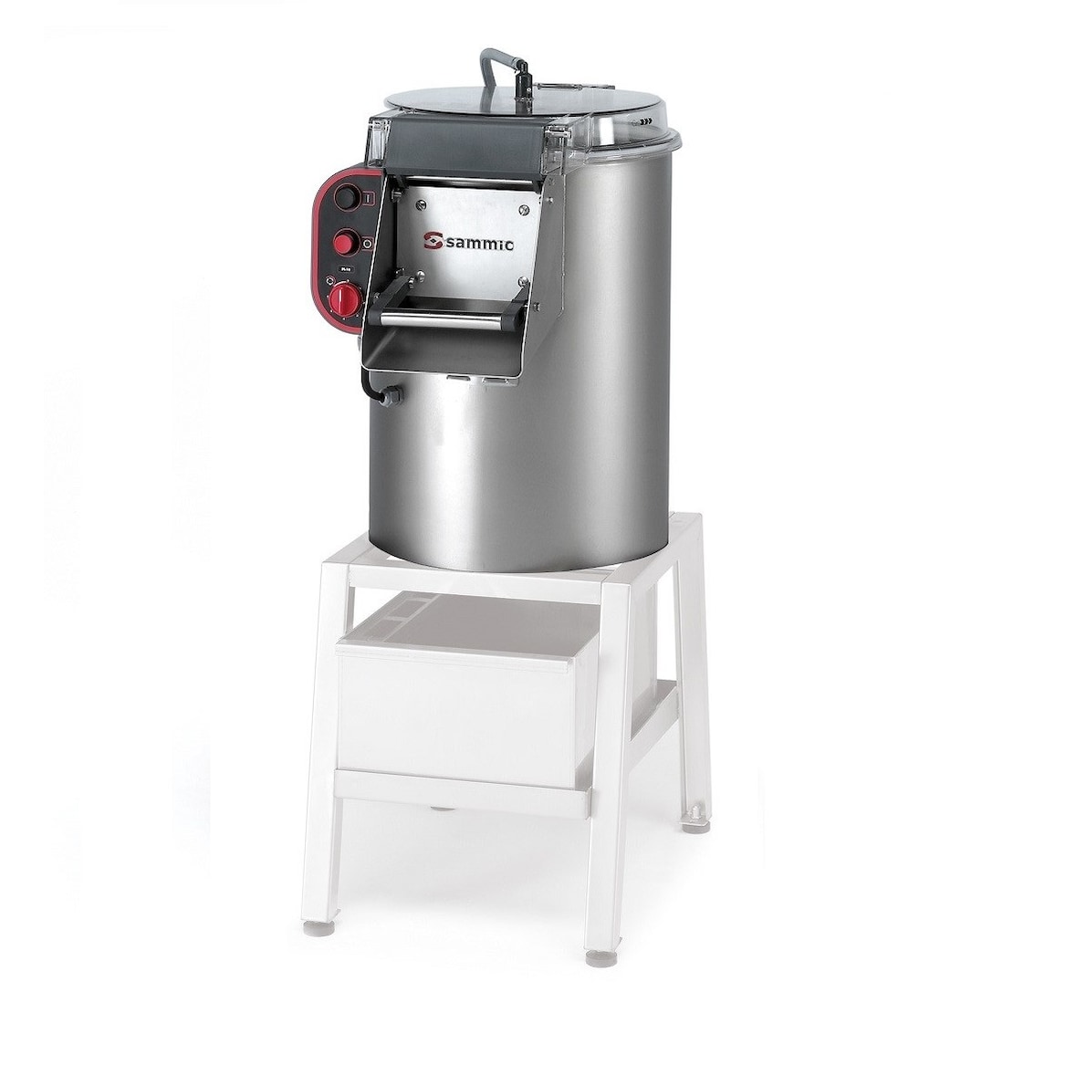 Sammic Descascador PI-10 230/50/1 em aço inox, 10 kg/ciclo, 200-240 kg/h, 550 W, temporizador 0-6 min, 435x635x668 mm
