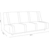 thumbnail of Banquette clic clac 3 places - Bleu canard - 100% coton - L 193 x P 92 cm - LENA AUCUNE