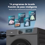 thumbnail of Lavadora 8kg VOK con Instalación Incluida -  Clase A, Motor Inverter Silencioso, Vapor, Al 84 x Pr 49cm, 1200 rpm, 14 Programas, Gris, EVW-8BAGL2412