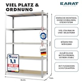 thumbnail of Schwerlastregal Lakota - 2er Set - Traglast bis 875 kg - Individuell einsetzbar - Grau -150 x 75 x 30 cm