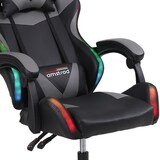 thumbnail of Amstrad AMS-900-LED-CRAFTER - Fauteuil  noir et gris - Serigraphie "CRAFTER" - Eclairage LED 366 effets - Télécommande