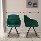 thumbnail of Esszimmerstuhl Russel grün/Samt