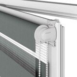 thumbnail of vidaXL Zebra rolgordijn 140x150 cm stofbreedte 135,9 cm donkergrijs