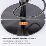 thumbnail of Barhocker Edelstahl Braun höhenverstellbar drehbar mit Rückenlehne und Fußstütze, Nappaleder Sitz, stabiler Standfuß, 116x53x53 cm
