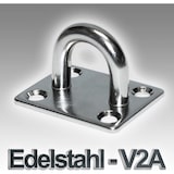 thumbnail of PRIOstahl Augplatte Öse 1 Stück Größe: 30 x 35mm Halterung Deckenhaken Befestigung Edelstahl V2A