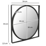 thumbnail of Wandspiegel FineBuy Flurspiegel Rund Metall 54x54 cm Spiegel Hängespiegel